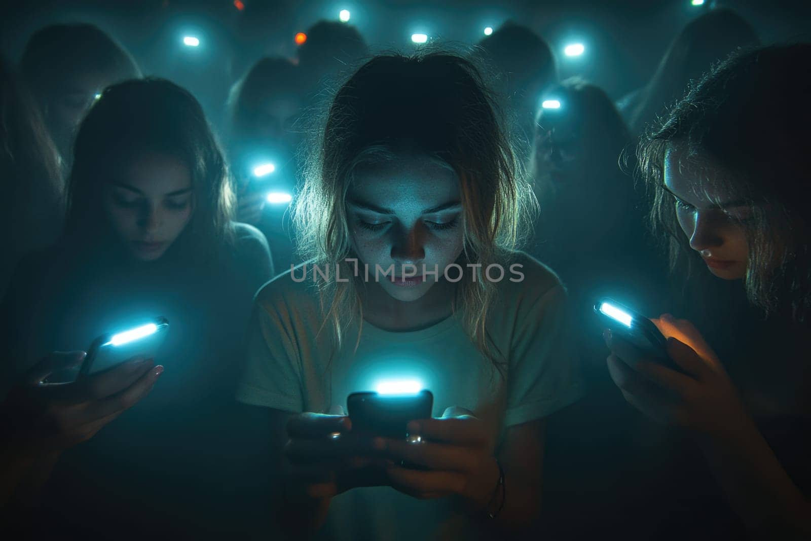 Digital connection: person absorbed in their smartphone illustrating how mobile phones have transformed daily communication, work, social interactions in digital era of constant connectivity