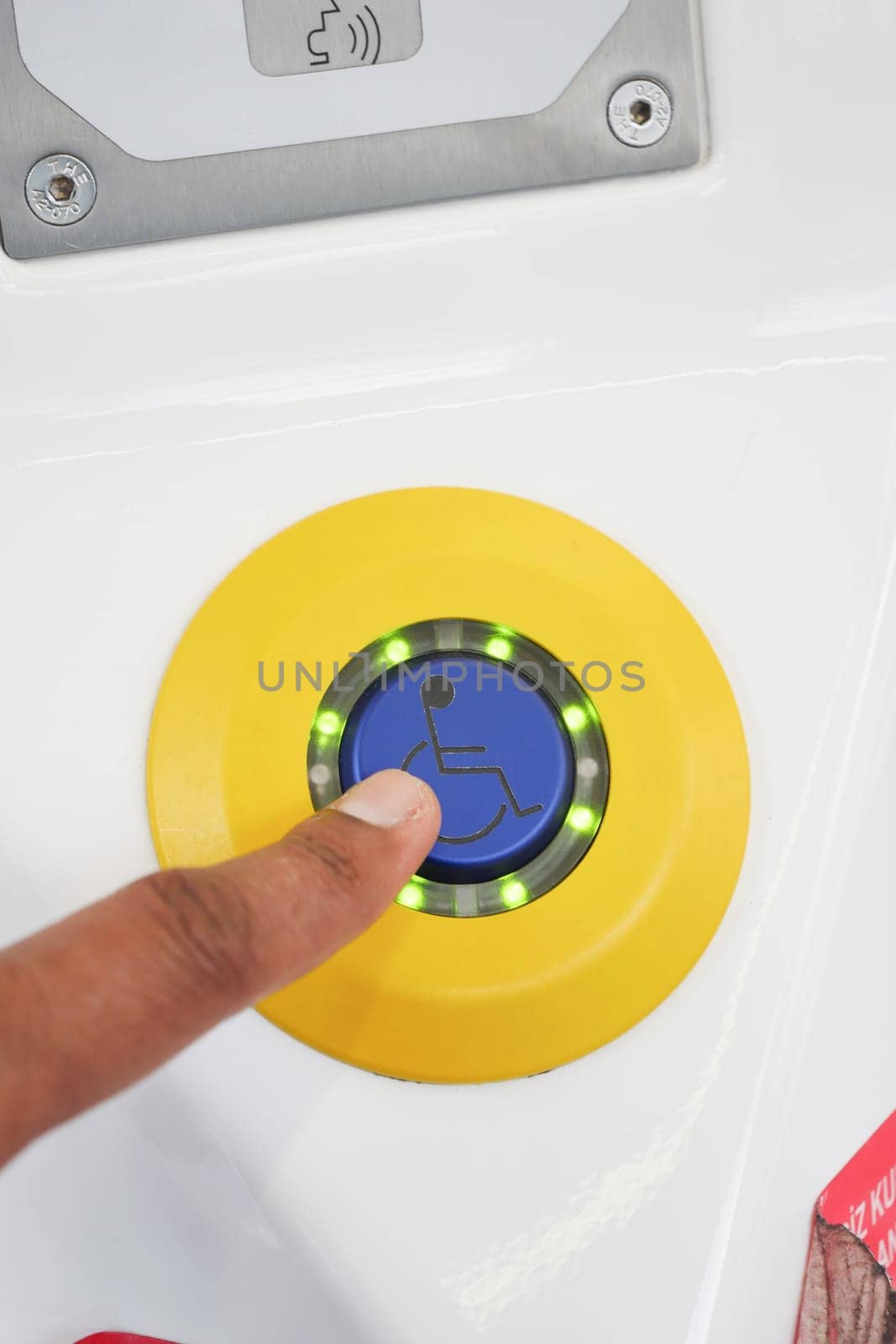 Push To Open Disabled Button In a Metro Train