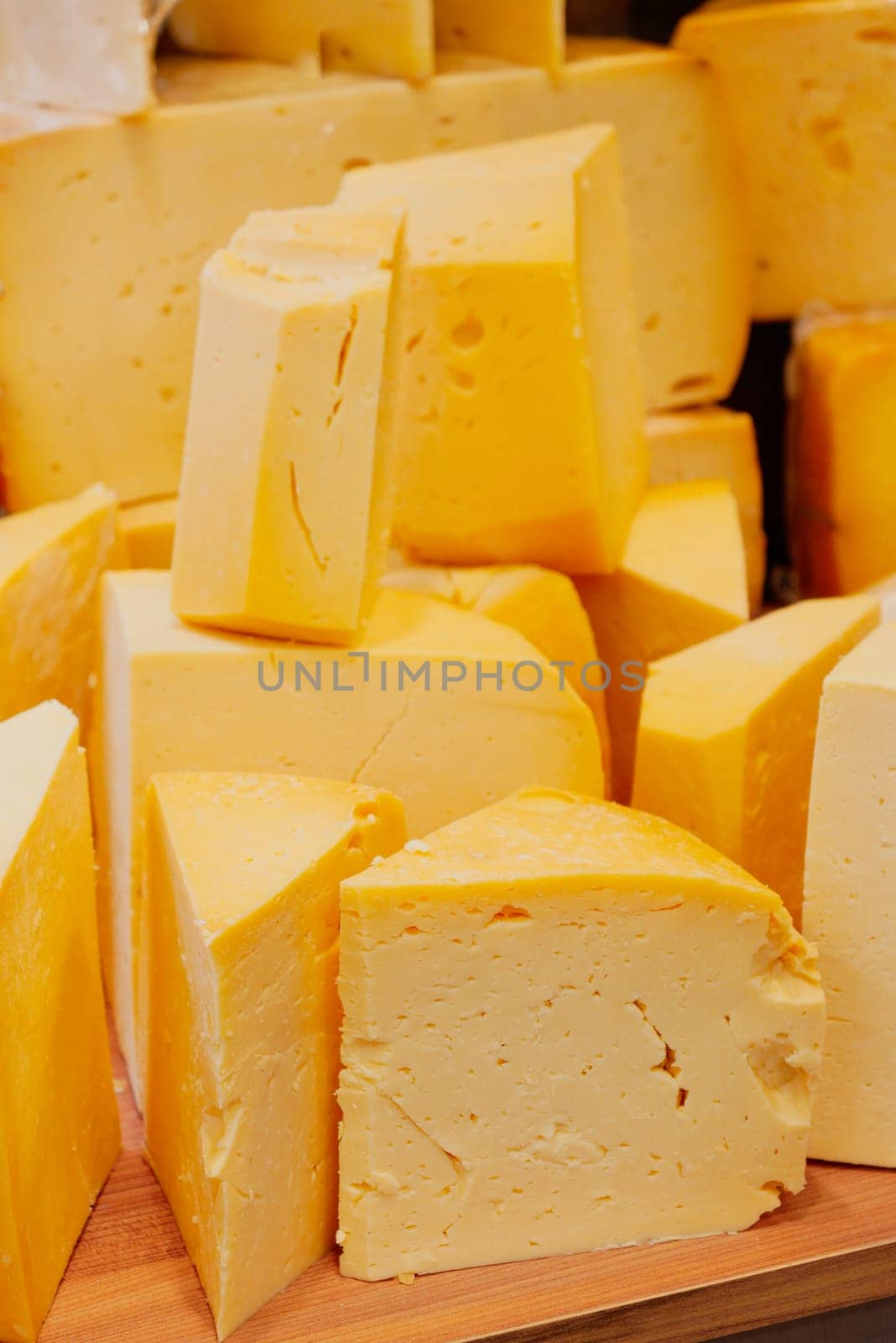 cheese display for sale in eminonu .
