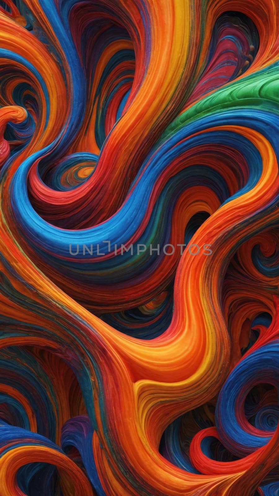 In a mesmerizing arrangement, vivid hues intertwine and swirl, creating a captivating visual symphony. The dynamic colors blend seamlessly, evoking warmth and creativity.