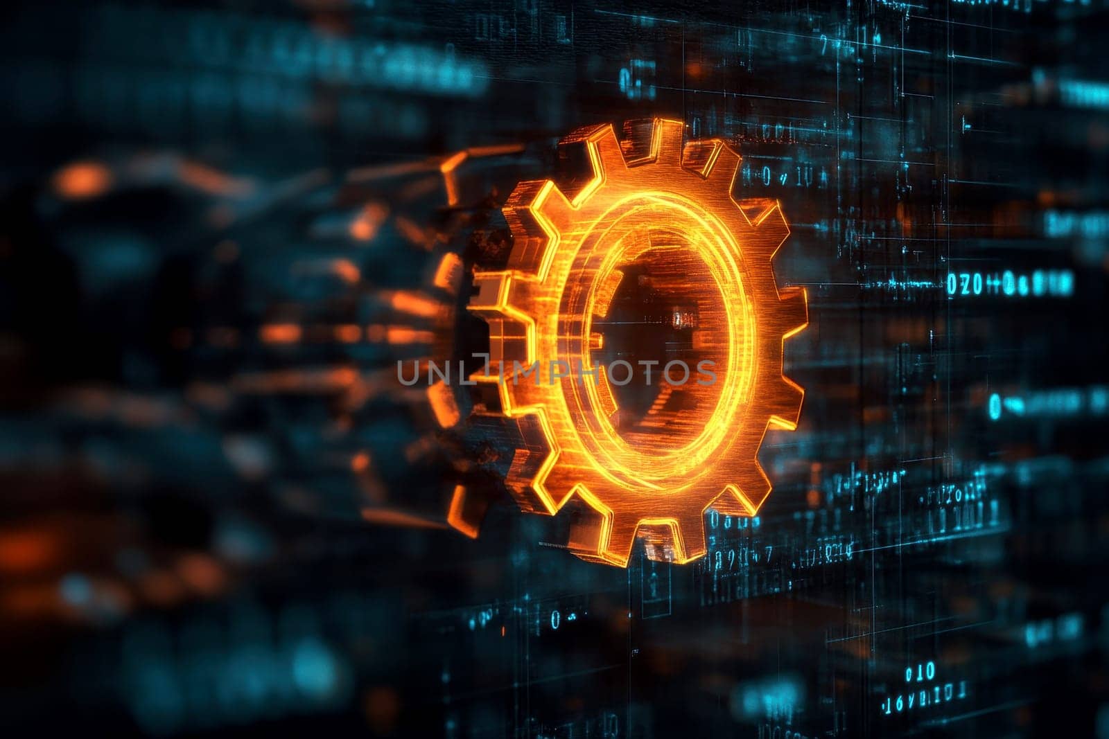 Close-up of metal gears, intricately connected to represent teamwork and machinery. The image should emphasize the precision and detail of the gears..