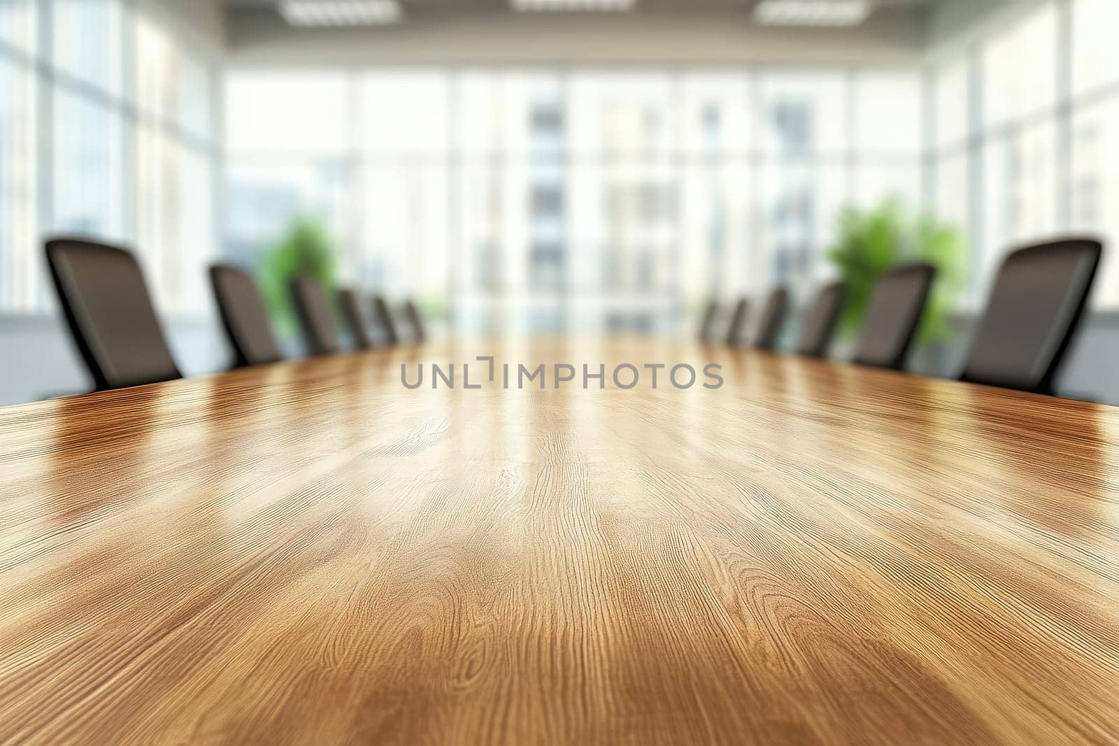 Abstract blurred meeting room office interior room. blurry working space with defocused effect. use for background or backdrop in business concept.
