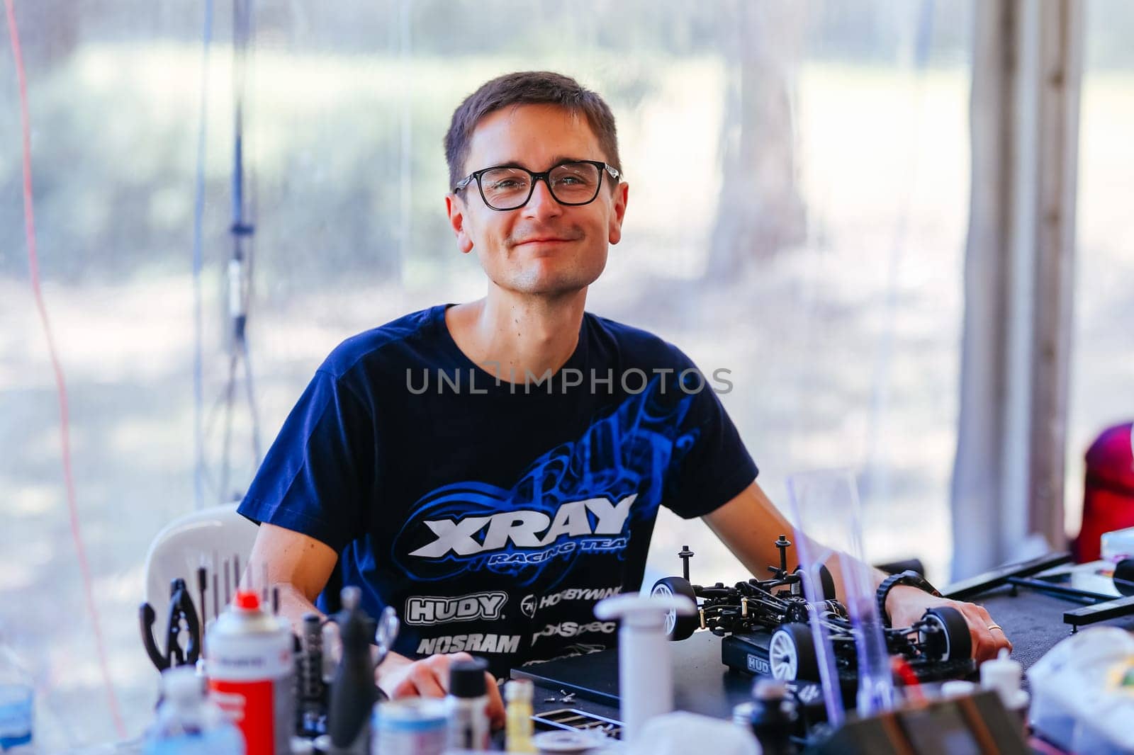 MELBOURNE, AUSTRALIA - NOVEMBER 22: Alexander Hagberg during practice in the 2024 Australian 1/10th Electric Radio Controlled Car National titles on 22nd November 2024