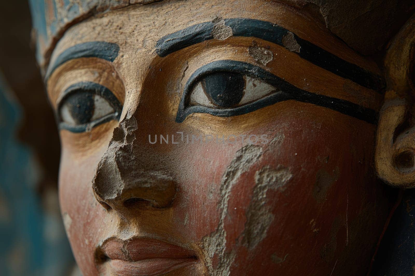 Egyptian wall painting: deity portrayal, sovereign likeness, royal symbolism, sacred fresco, ancient art, cultural depiction, divine representation, pharaoh illustration, historical mural
