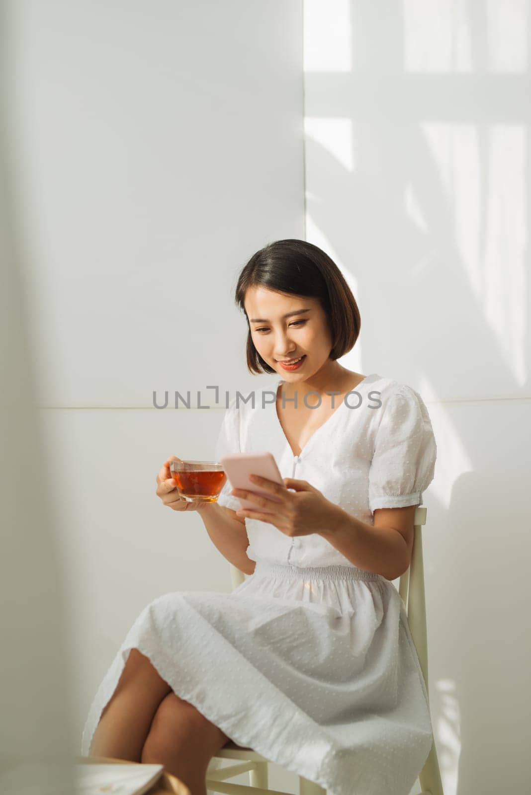 Young woman using smart phone