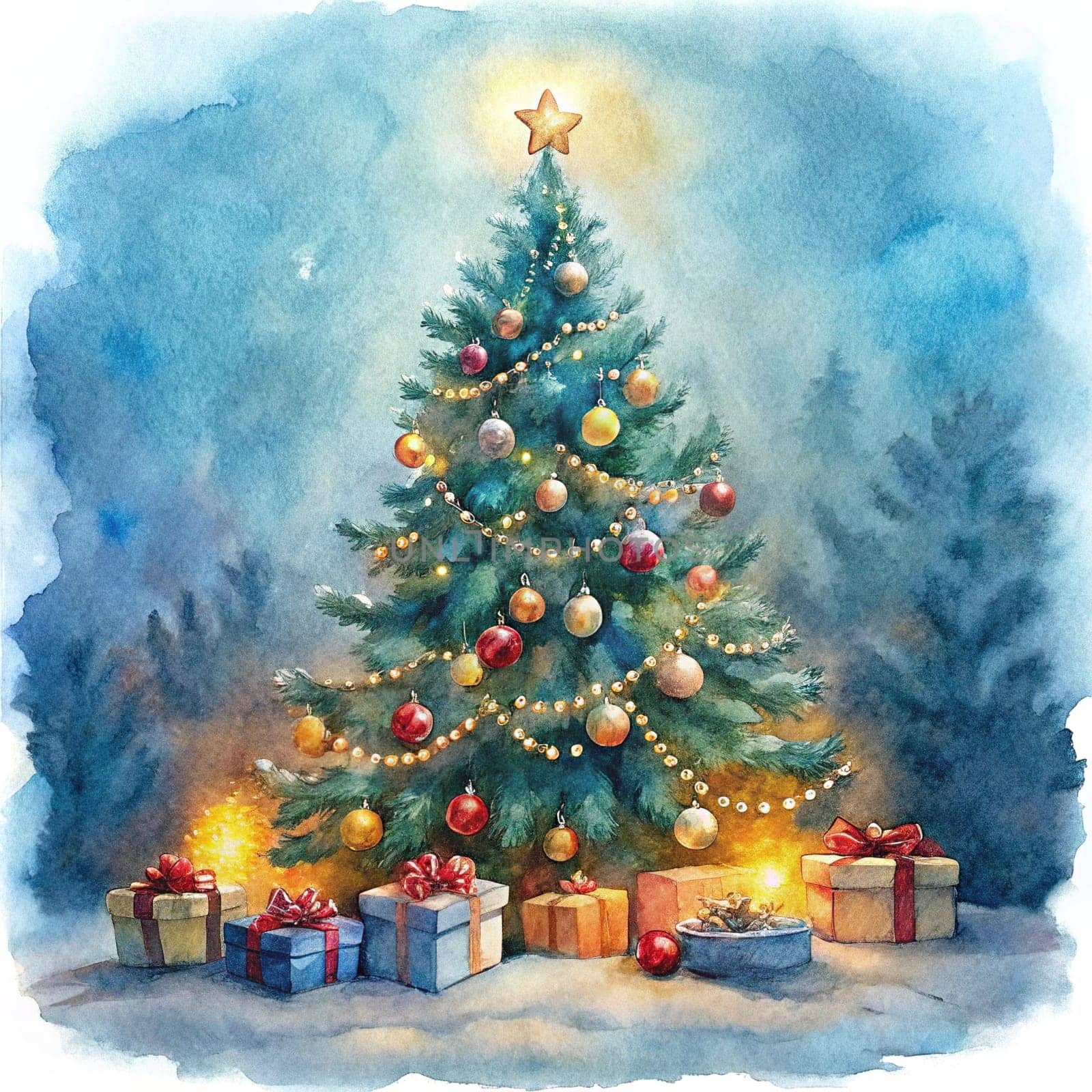 A beautifully decorated Christmas tree with ornaments, lights, and a festive gift.A classic Christmas scene with a beautifully decorated tree, elegant ornaments, and a warm, inviting atmosphere.Get ready for some Christmas fun! This festive tree is full of sparkle and joy.A special Christmas gift awaits under this beautifully decorated tree.The ornaments on this tree are simply stunning! They sparkle and shine, adding to the festive atmosphere.