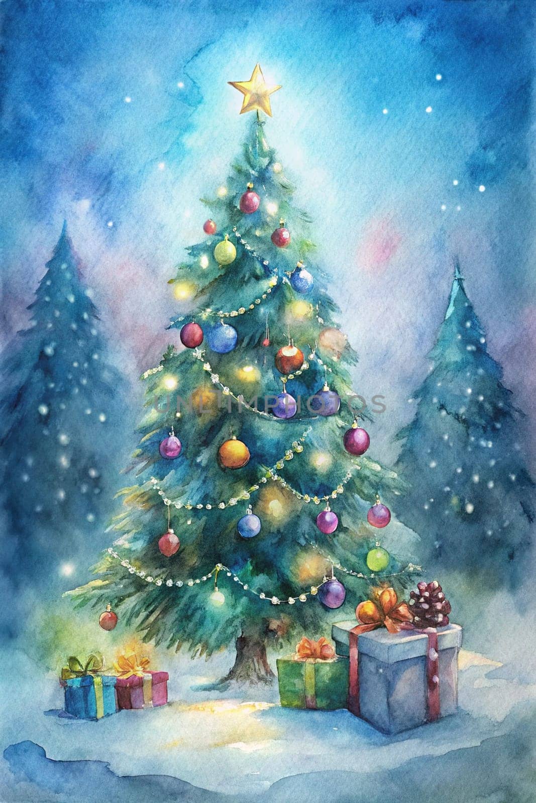 A beautifully decorated Christmas tree with ornaments, lights, and a festive gift.A classic Christmas scene with a beautifully decorated tree, elegant ornaments, and a warm, inviting atmosphere.Get ready for some Christmas fun! This festive tree is full of sparkle and joy.A special Christmas gift awaits under this beautifully decorated tree.The ornaments on this tree are simply stunning! They sparkle and shine, adding to the festive atmosphere.