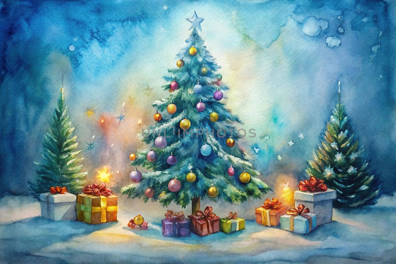 A beautifully decorated Christmas tree with ornaments, lights, and a festive gift.A classic Christmas scene with a beautifully decorated tree, elegant ornaments, and a warm, inviting atmosphere.Get ready for some Christmas fun! This festive tree is full of sparkle and joy.A special Christmas gift awaits under this beautifully decorated tree.The ornaments on this tree are simply stunning! They sparkle and shine, adding to the festive atmosphere.