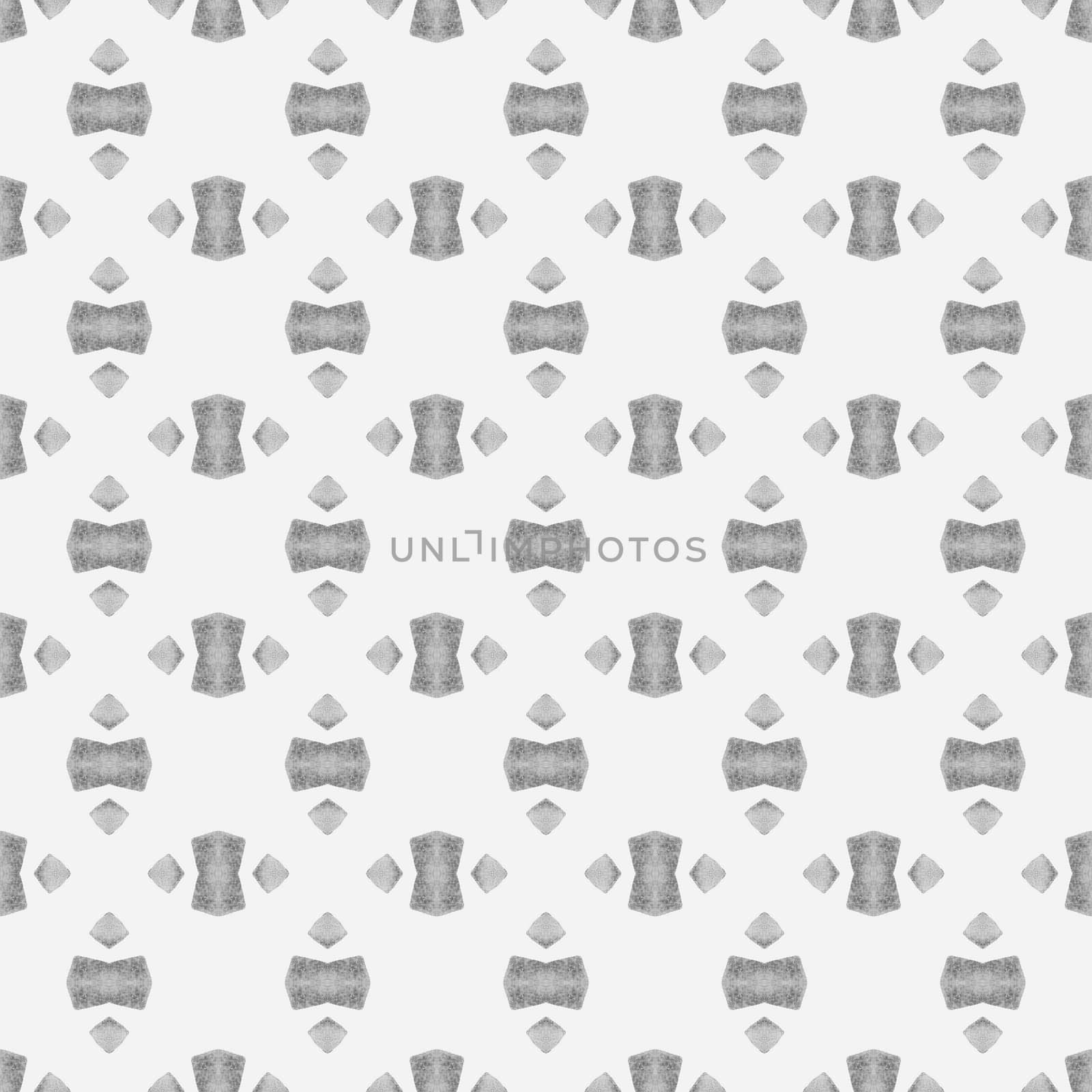 Textile ready outstanding print, swimwear fabric, wallpaper, wrapping. Black and white fair boho chic summer design. Watercolor ikat repeating tile border. Ikat repeating swimwear design.