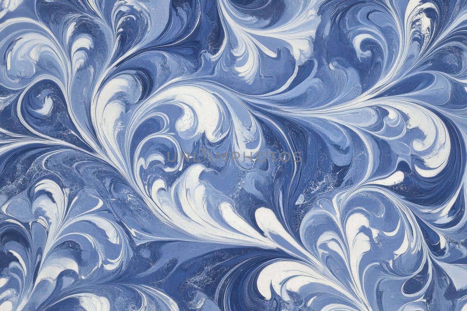 A stunning abstract design featuring elegant swirling patterns in blue and white, perfect for creative projects. Ideal for backgrounds or decorative uses.