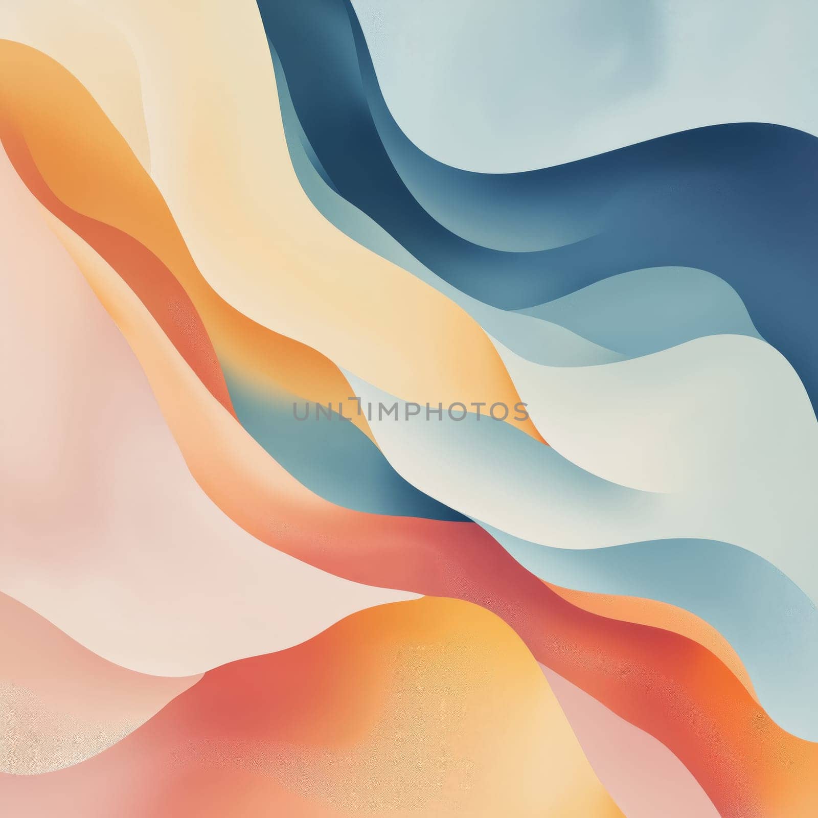 A vibrant abstract design featuring flowing waves of gradient hues in soft, smooth tones, perfect for modern and artistic backgrounds.