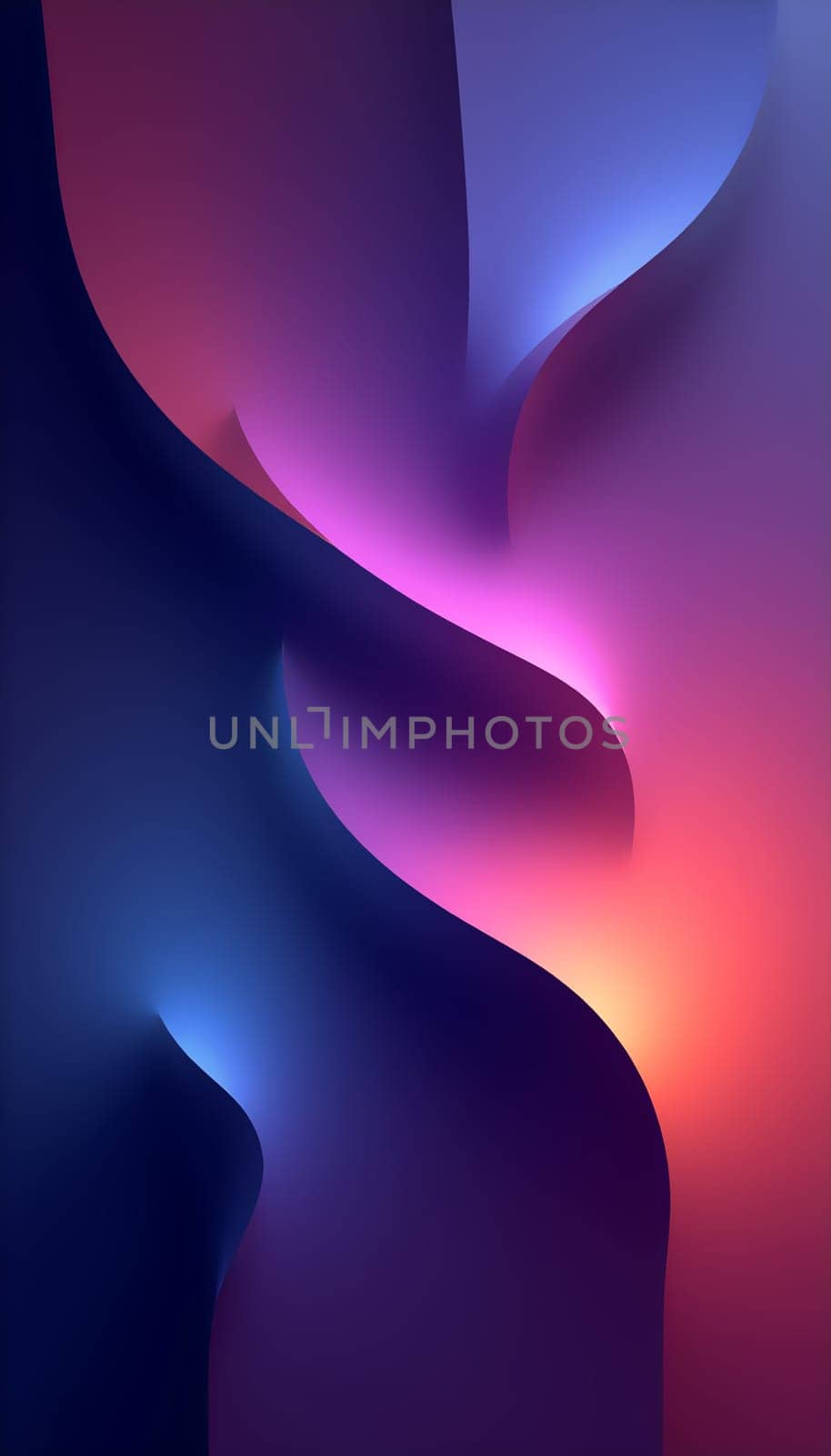 Soft waves of light blend cool and warm hues, creating an abstract digital artwork that evokes serenity and creativity - phone wallpaper - Generative AI