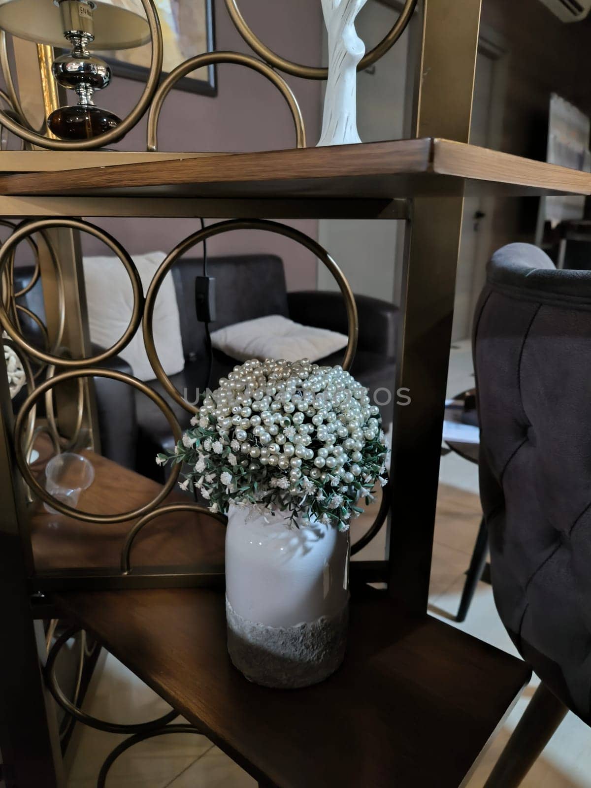 white small decorative fresh flowers in a vase, plant bouquet, botanical garden, flora variety floristry. High quality photo
