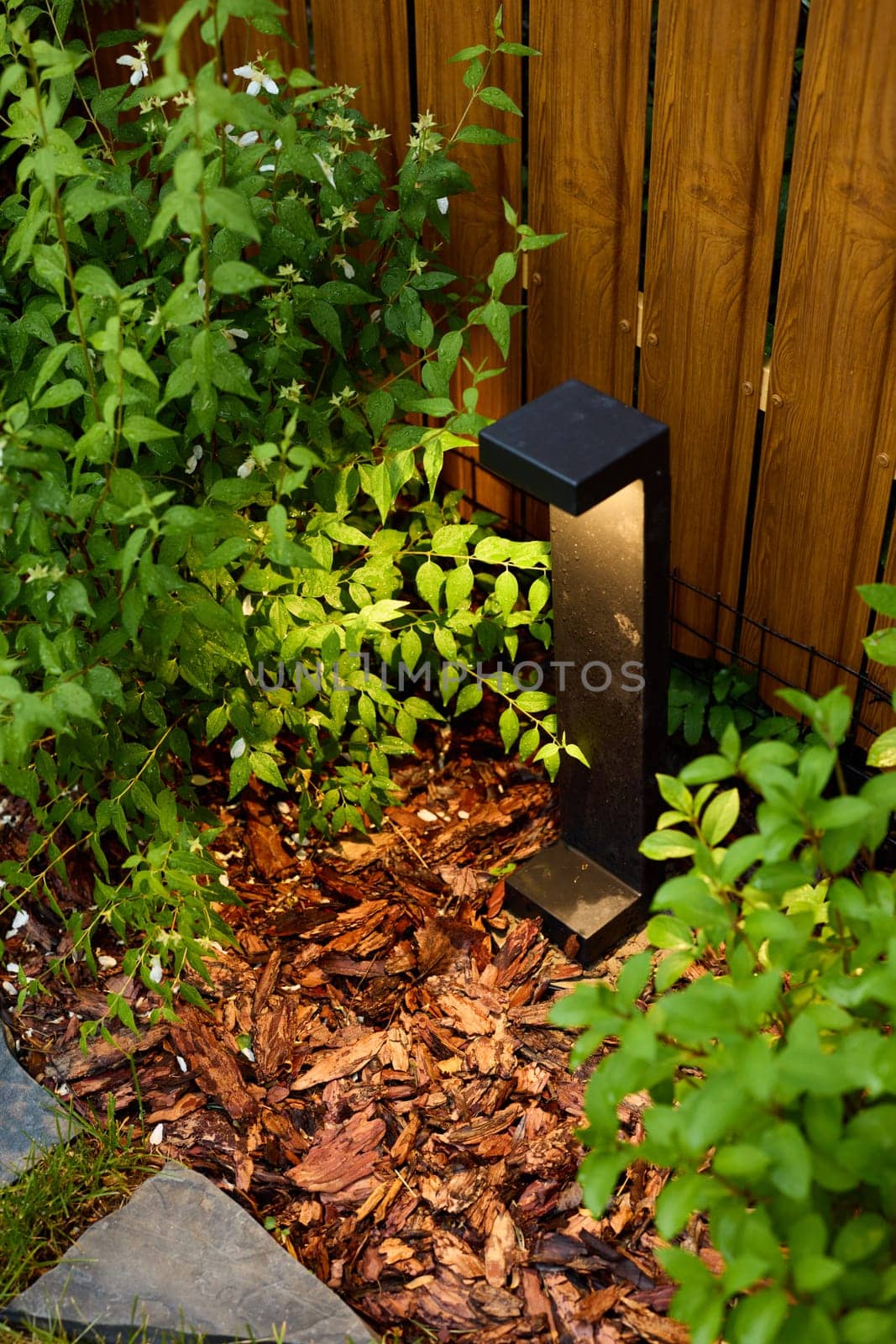A stylish garden light enhances outdoor spaces, greatly improving the evening ambiance and atmosphere