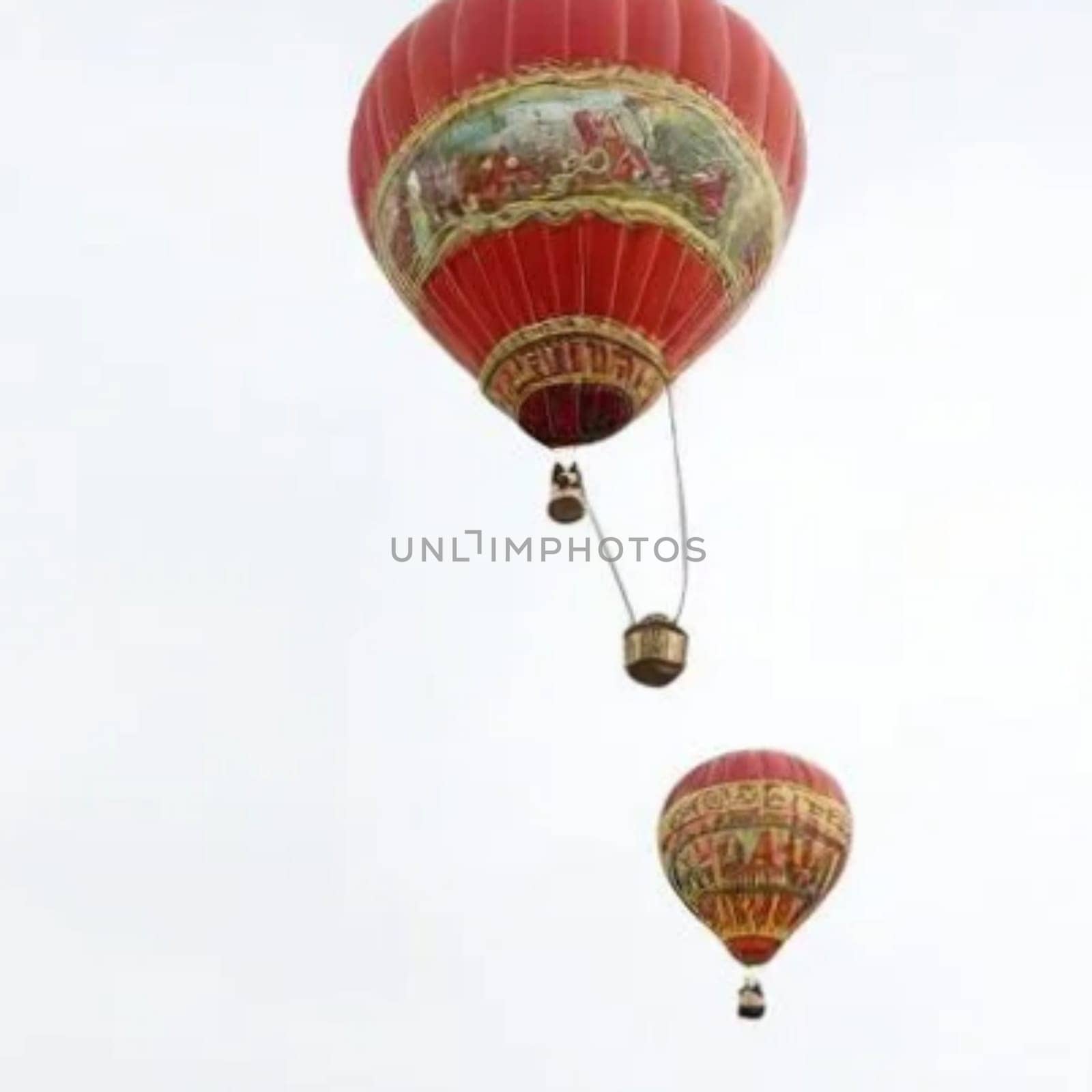 Santa Claus flying on a hot air balloon Merry Christmas, Happy New Year white background, Christmas tree toy isolated illustration. High quality illustration