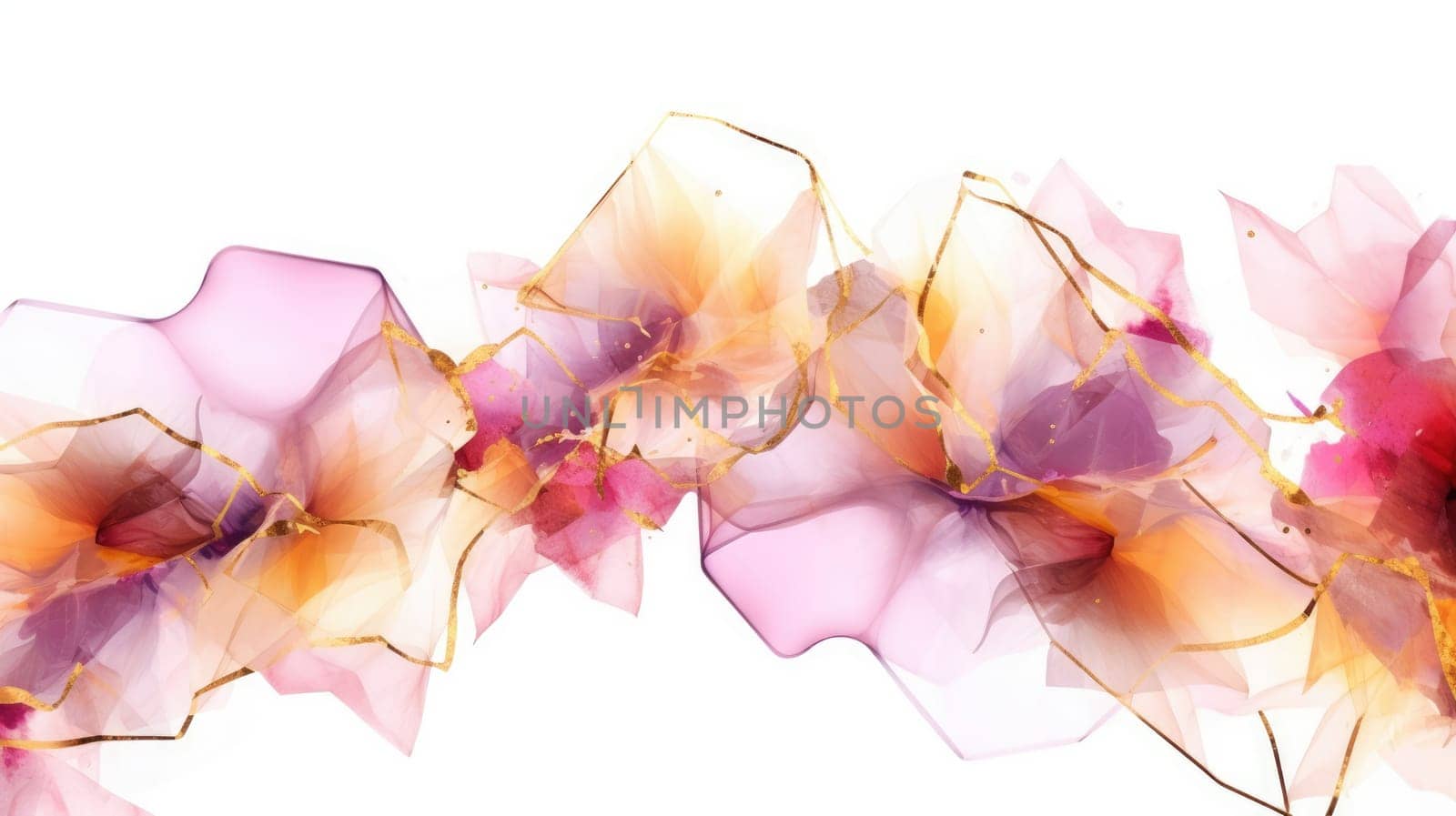 Watercolor abstract design for background of wedding or buzzy social media banner generative AI