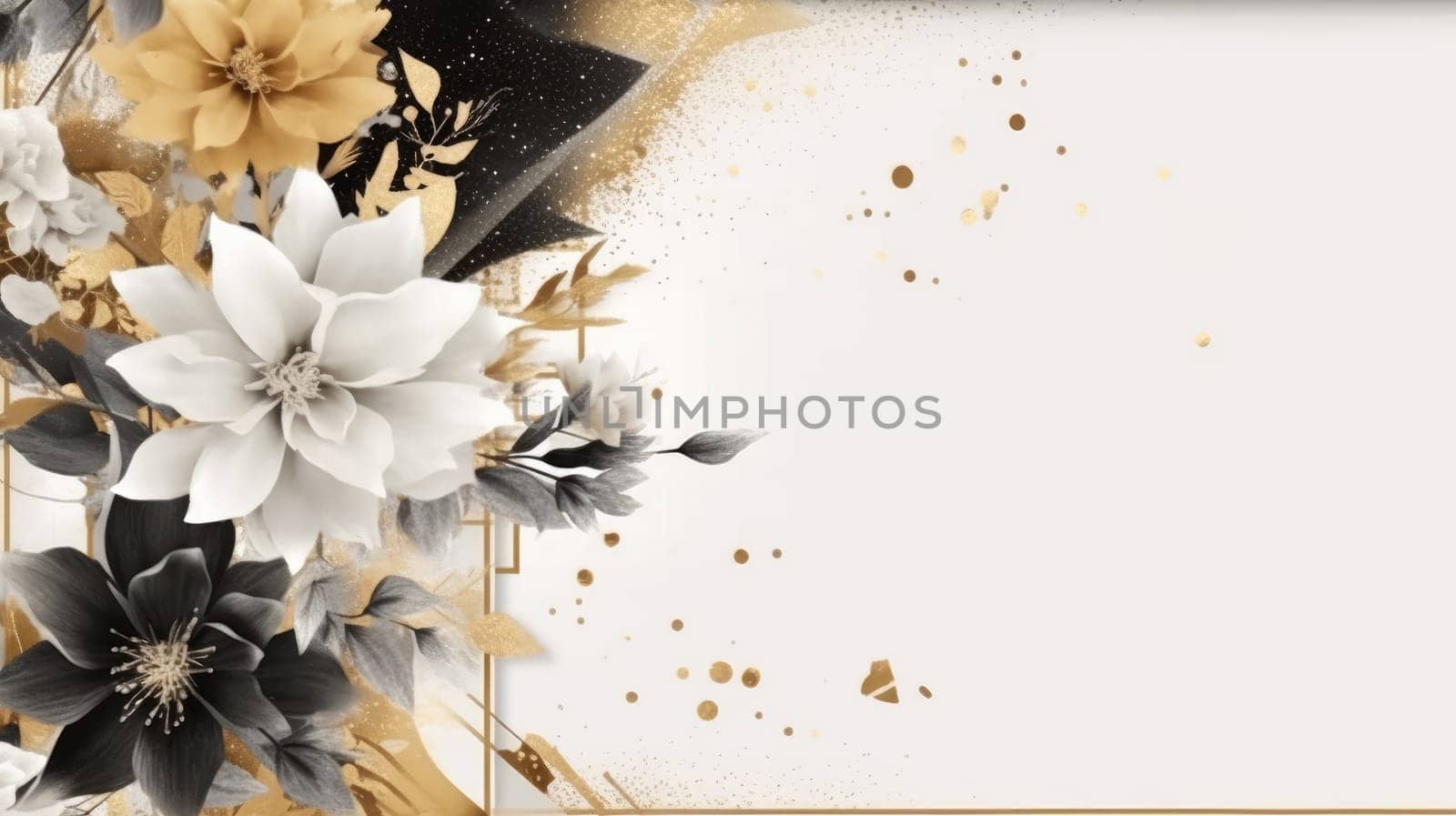 Watercolor abstract design for background wedding or buzzy social media banner by biancoblue