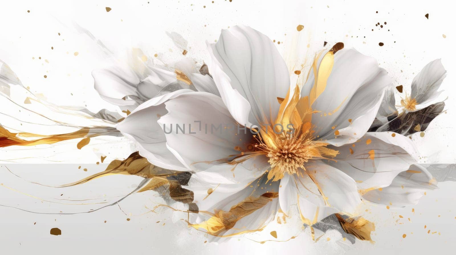 Watercolor abstract design for background of wedding or buzzy social media banner generative AI