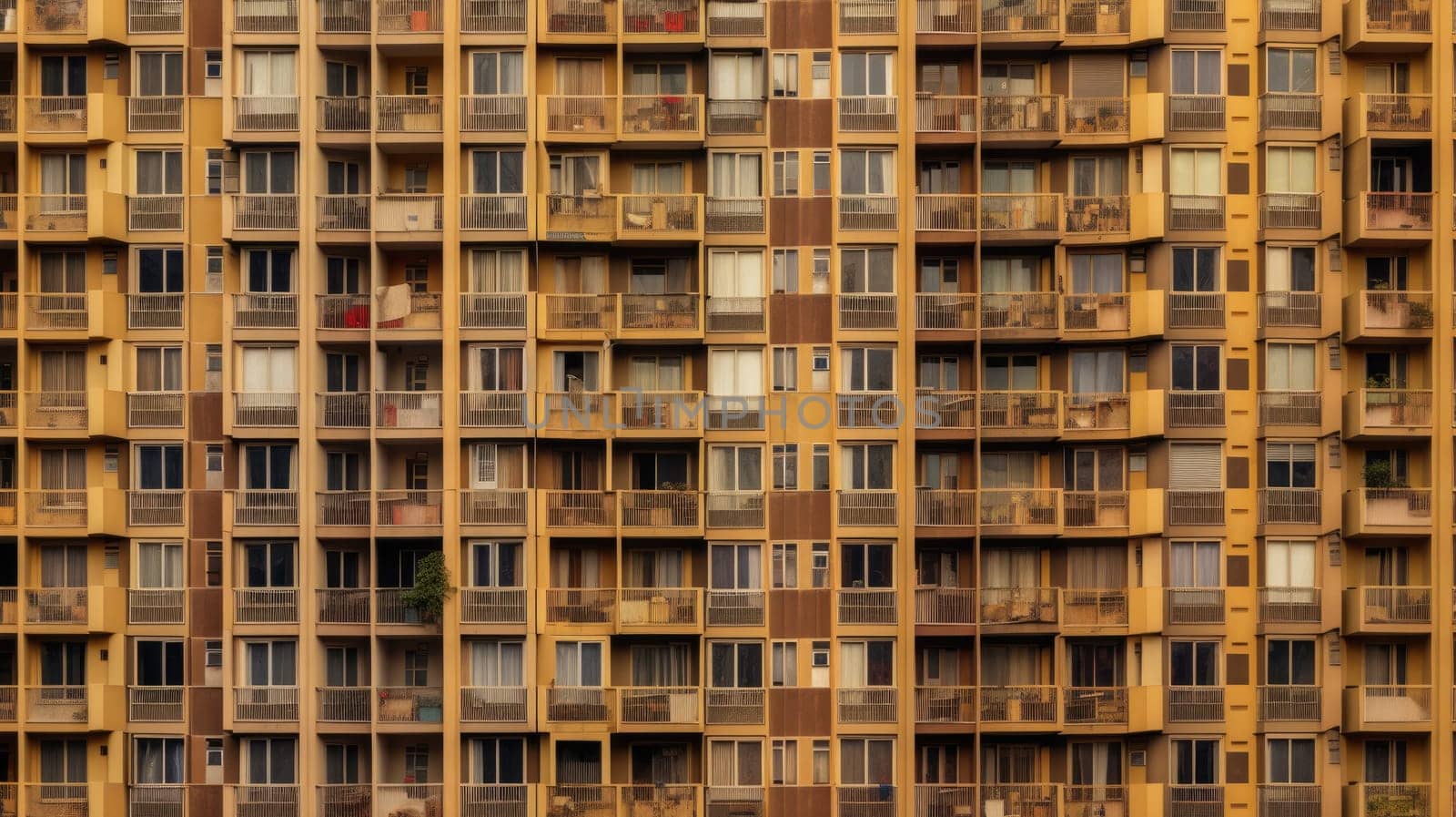 Dense Apartment Building. Generative AI image weber.