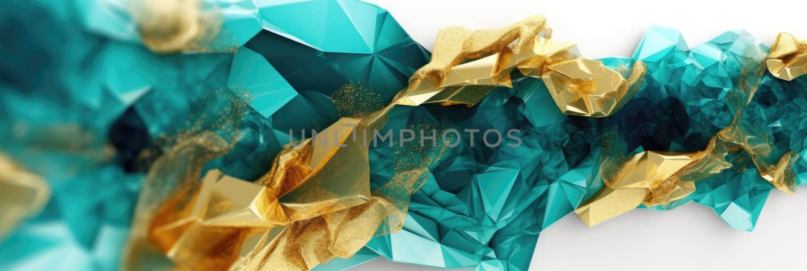 Abstract watercolor artwork mixed with buzzy geometric shapes for background of social media banner generative AI image