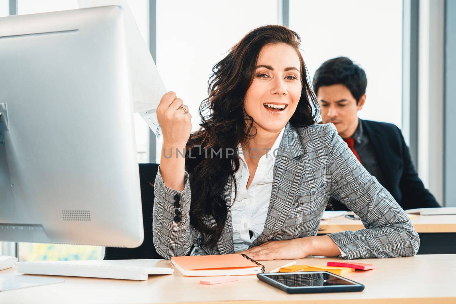 Business people working at table in modern office Jivy by biancoblue