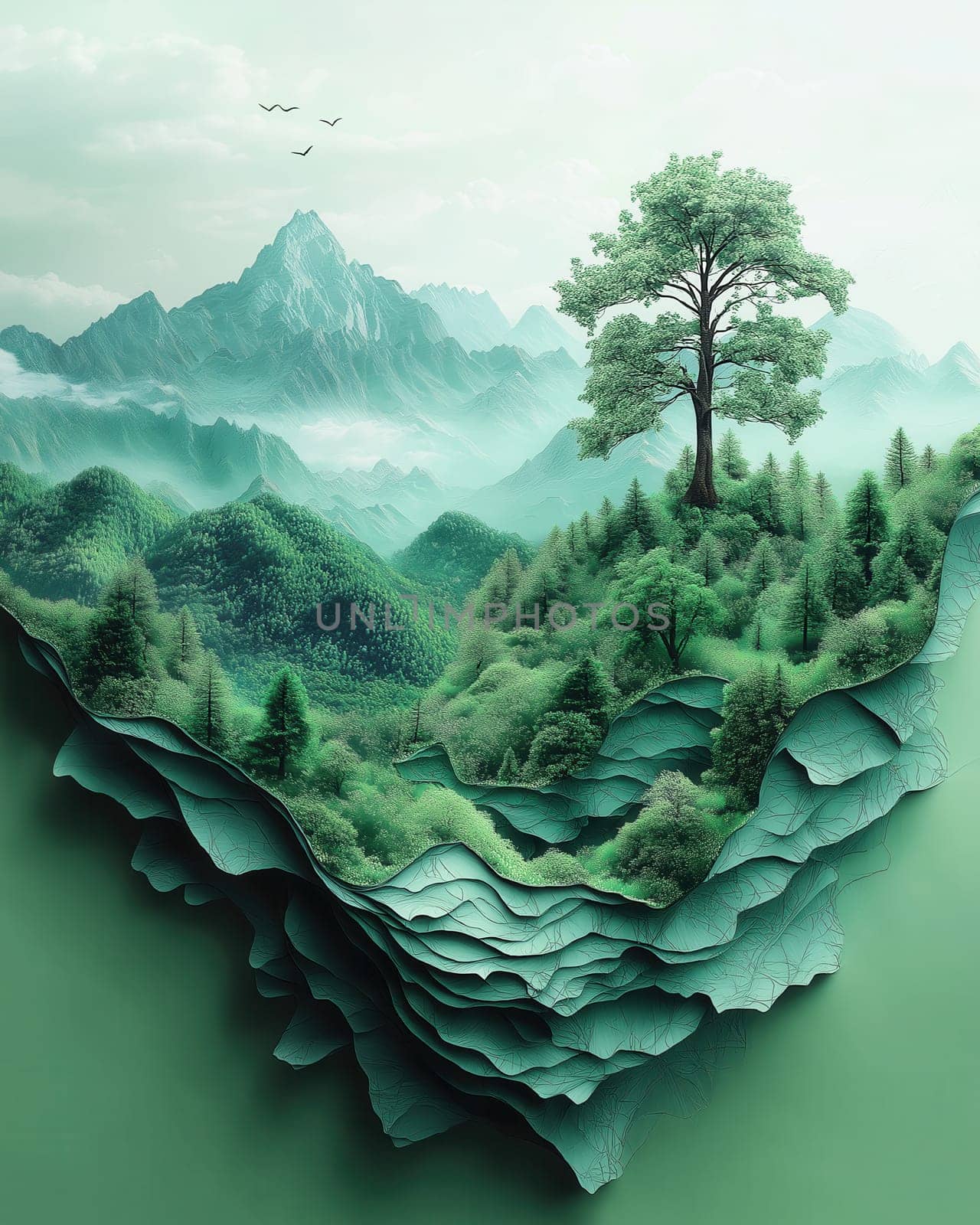 Creative natural landscape, ecology concept. Selective focus.