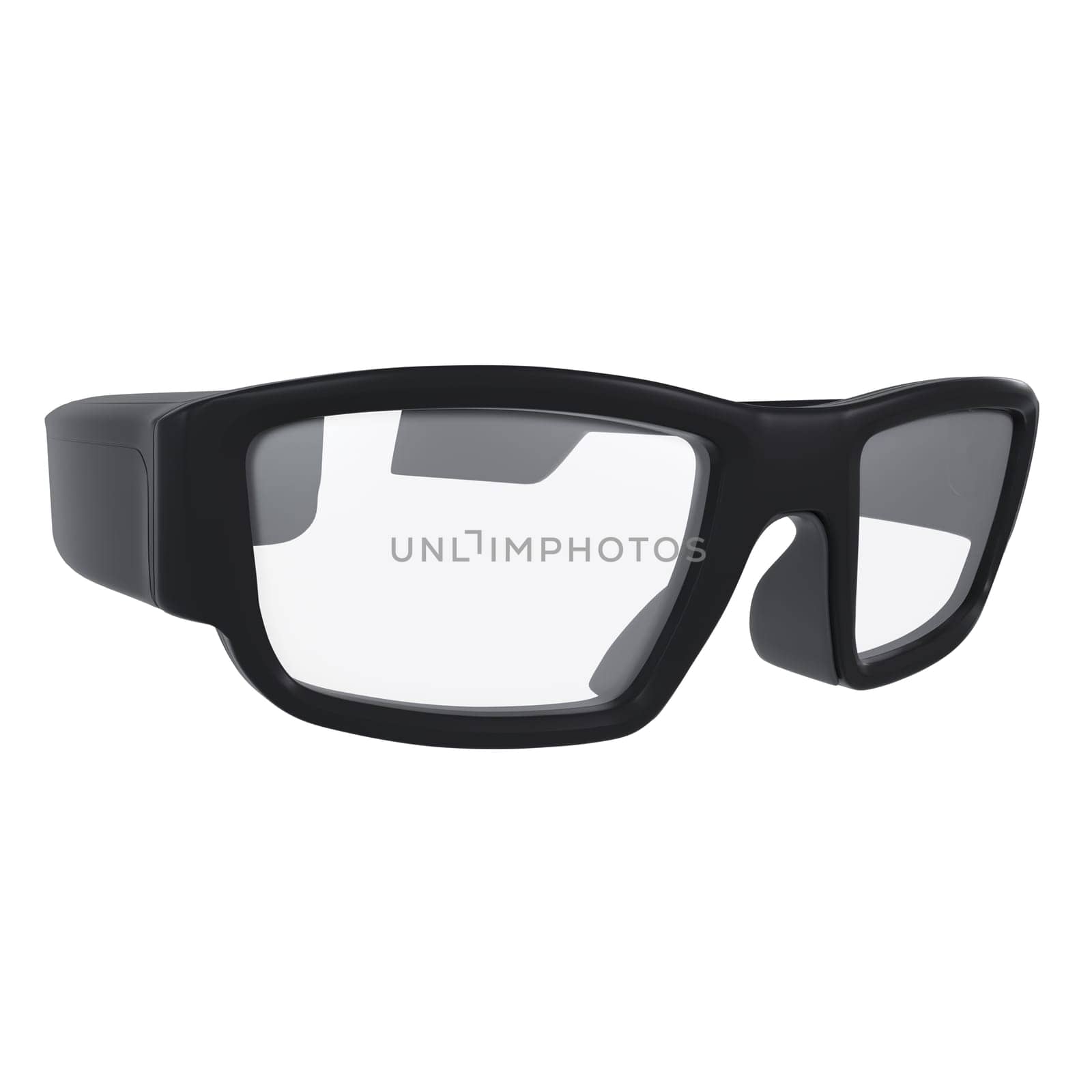 Sleek black glasses featuring a modern and bold design, perfect for everyday wear.