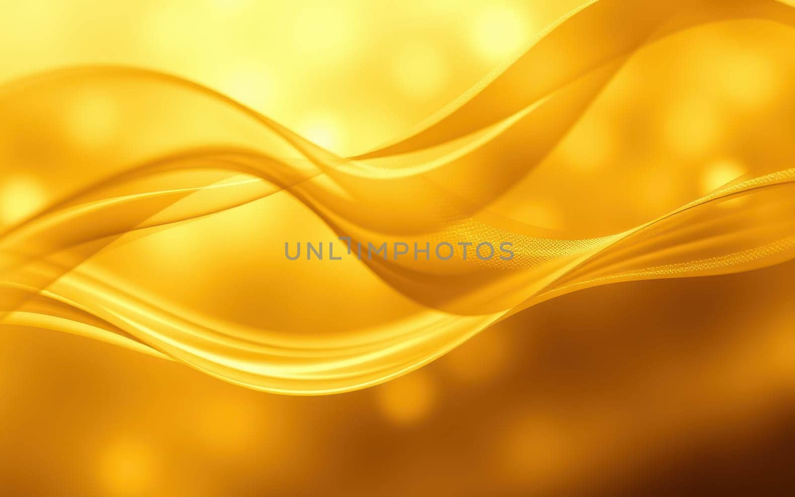 Fluid golden waves intertwine gracefully, showcasing a dazzling abstract pattern illuminated by gentle light, evoking warmth and tranquility.
