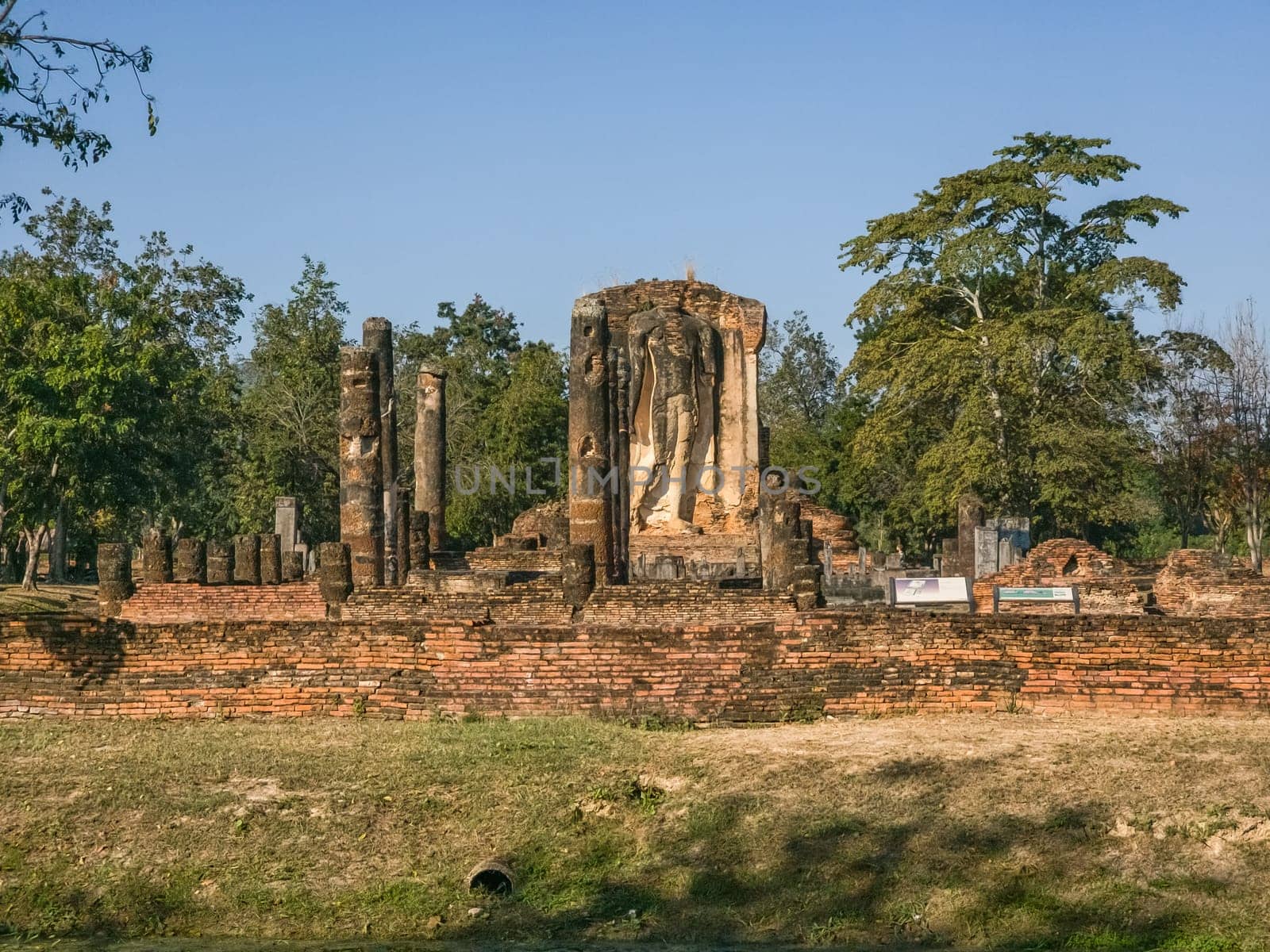 Ruins of Wat Chetuphon in Sukhothai by day, Thailand