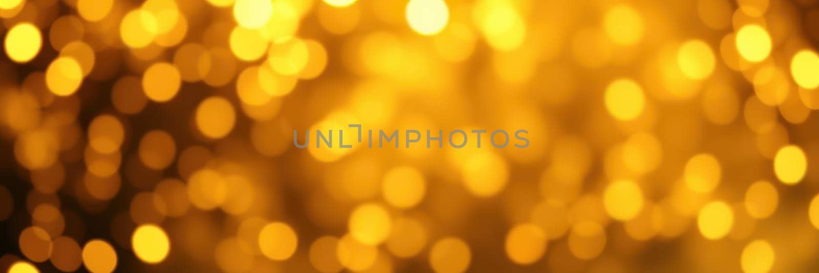 A captivating display of golden bokeh lights illuminates the surroundings, enhancing the festive mood of a nighttime celebration with warmth and charm.