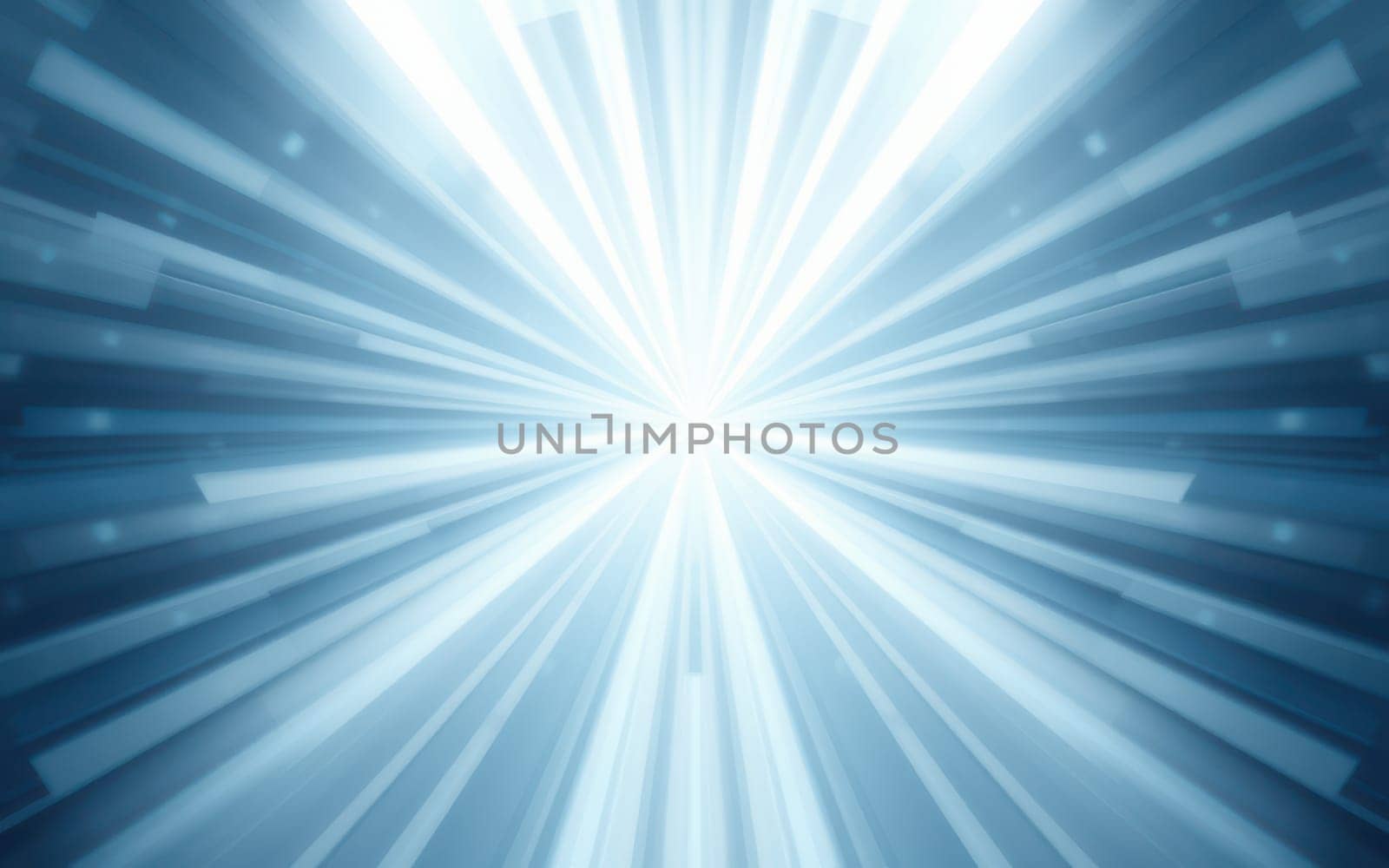 Bright rays of light burst outward from a central point against a blue backdrop, creating an energetic and captivating visual effect. This pattern evokes a sense of motion and depth.
