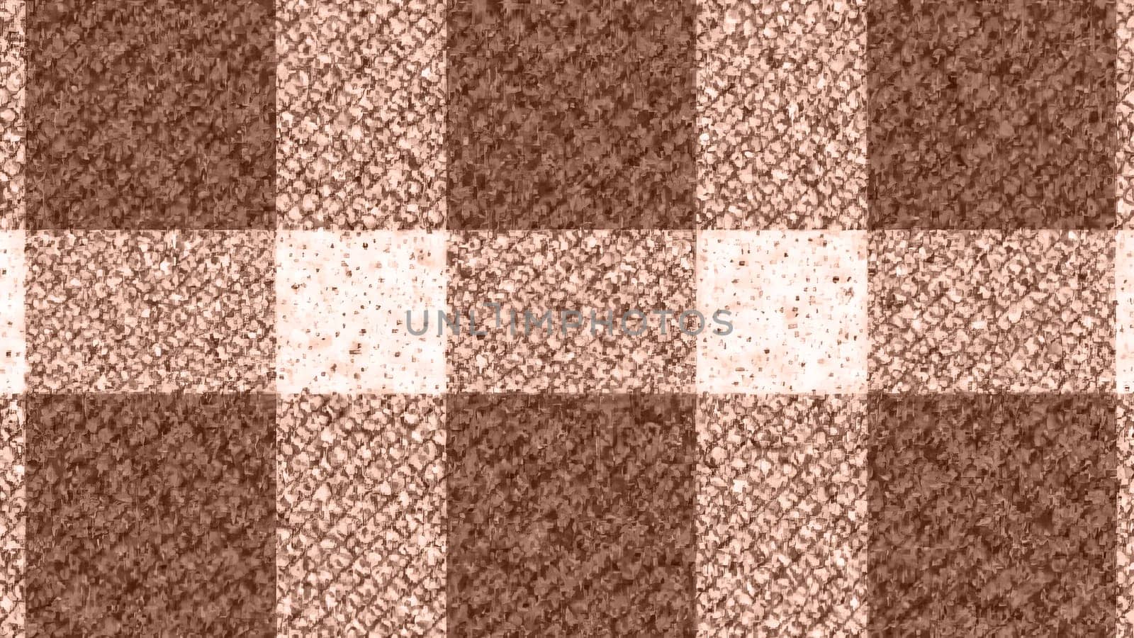 Checkered pattern for fabric or wallpaper in the colors of the year 2025 mocha mousse.