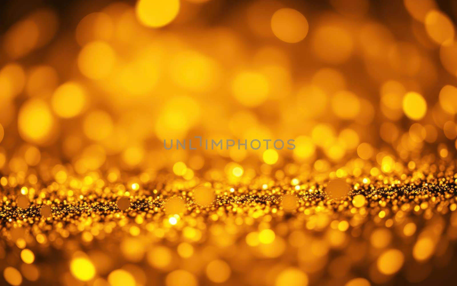 A stunning display of golden bokeh glimmers softly, creating a warm and inviting atmosphere. The background is rich with shimmering dots that capture light beautifully.