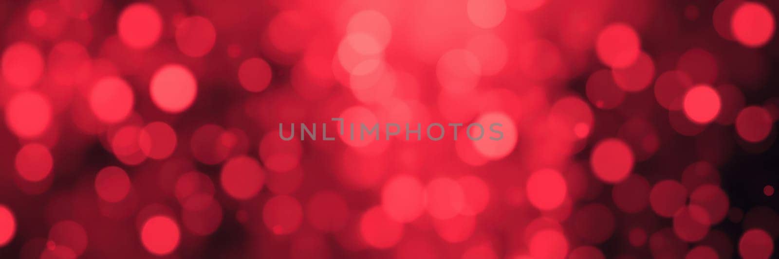 Bright red bokeh lights fill the background, creating a lively and festive ambiance suitable for nighttime celebrations in city environments.