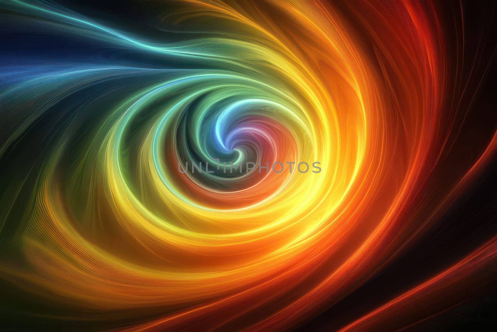 This vibrant abstract background features a swirling interplay of colors, evoking dynamic motion and energetic flow. Perfect for creative projects.