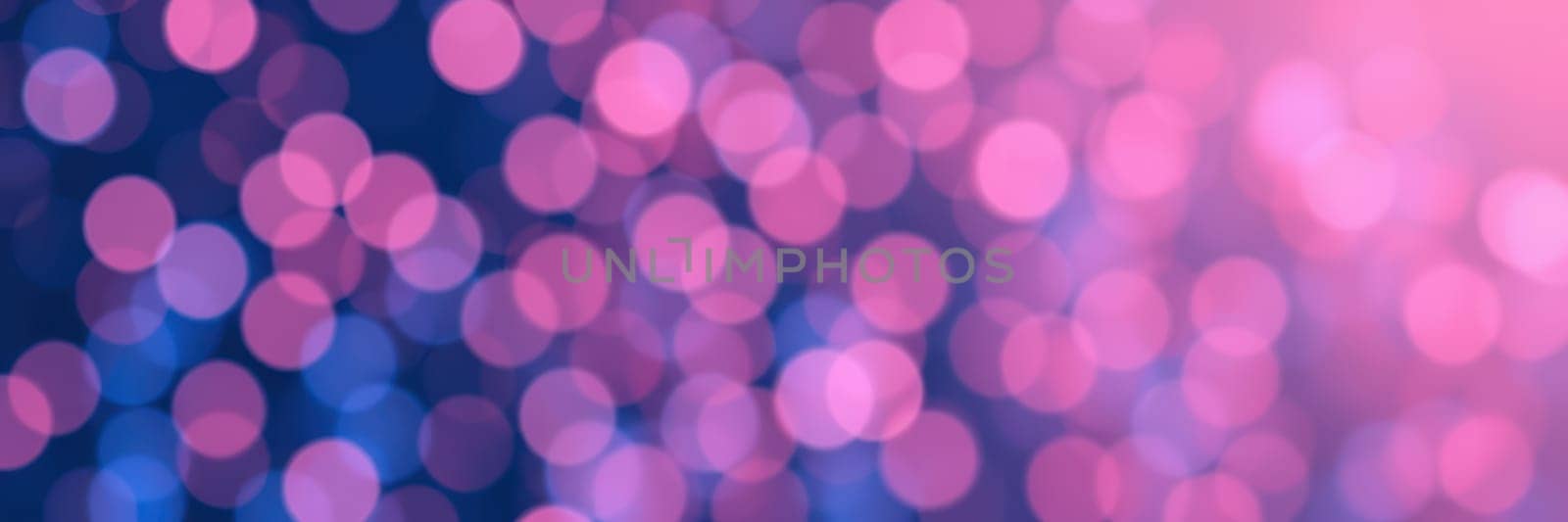 A blend of pink and blue bokeh lights forms a captivating background, perfect for evening festivities. The soft glow enhances the atmosphere, setting a joyful mood.