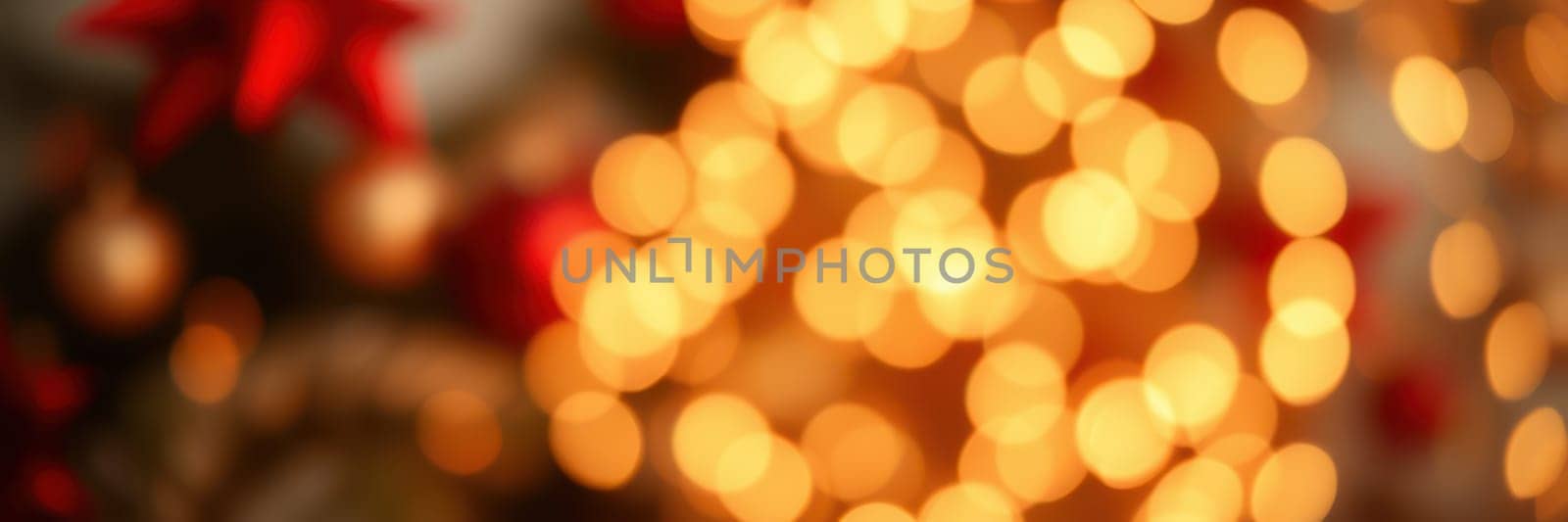 Twinkling lights enhance the holiday spirit in a warm and cozy environment. The soft glow adds charm to the decorations, creating a joyful ambiance.
