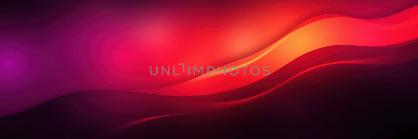 Bright waves of color flow seamlessly across a dark background, creating a dynamic and visually striking atmosphere. The warm hues blend, resembling a digital art piece.