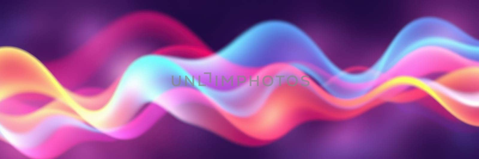 Vibrant waves of color intertwine in a dynamic display, evoking a sense of movement and energy. The background creates a stunning visual contrast with the flowing hues.