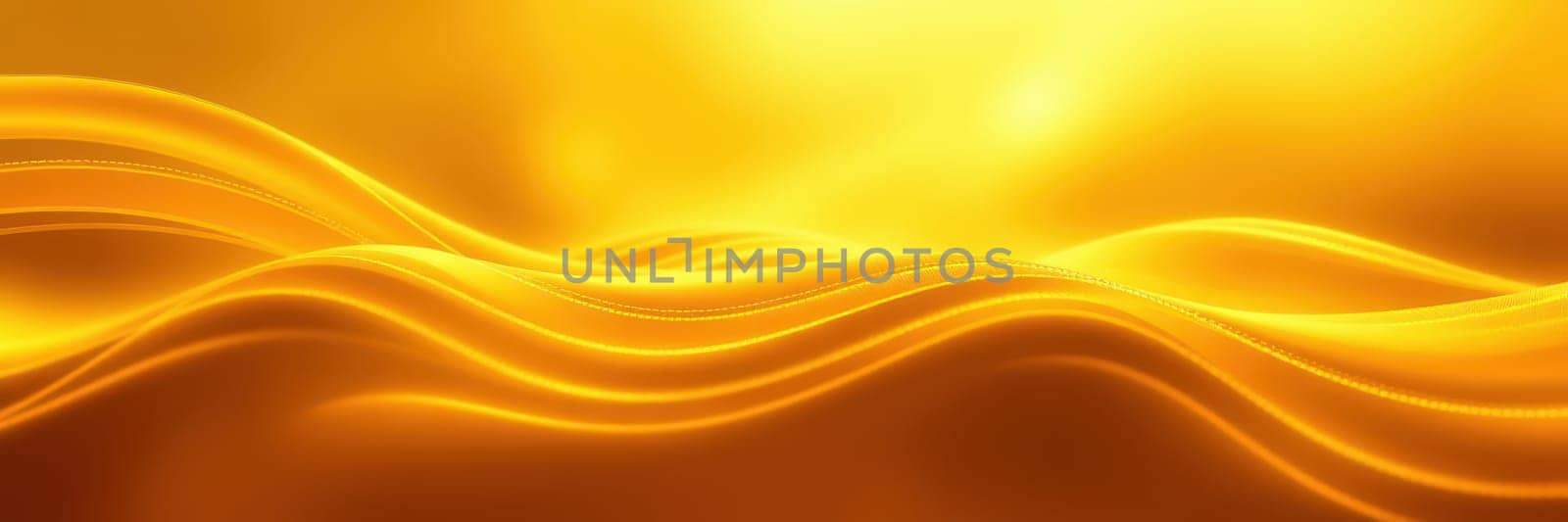 Golden waves gracefully ripple across a serene landscape, illuminated by the bright sun. This tranquil setting evokes a sense of warmth and calm during an afternoon.