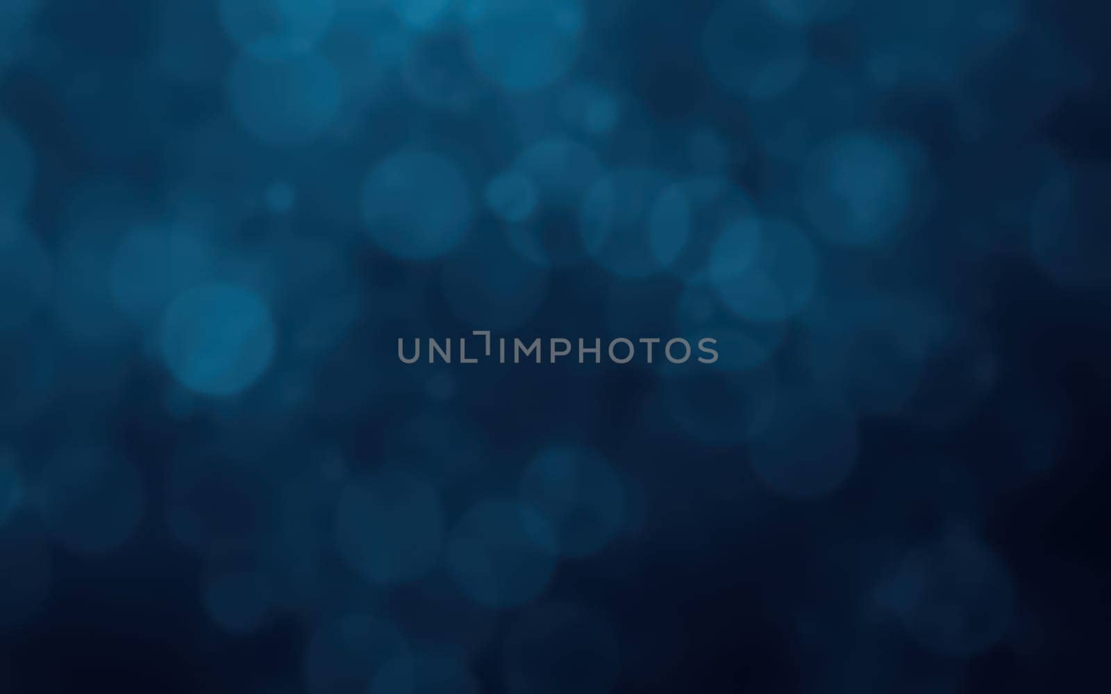 This design features a rich blue background filled with soft, out-of-focus bokeh circles, creating a tranquil atmosphere ideal for artistic and digital projects.