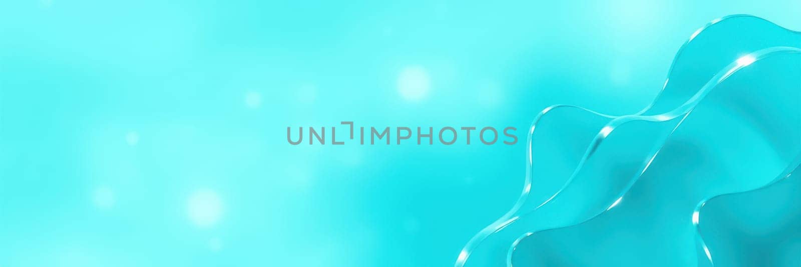 A fluid shape undulates in deep blue, creating an ethereal effect as it flows gently. Soft lighting enhances the tranquil atmosphere, inviting calm reflections.