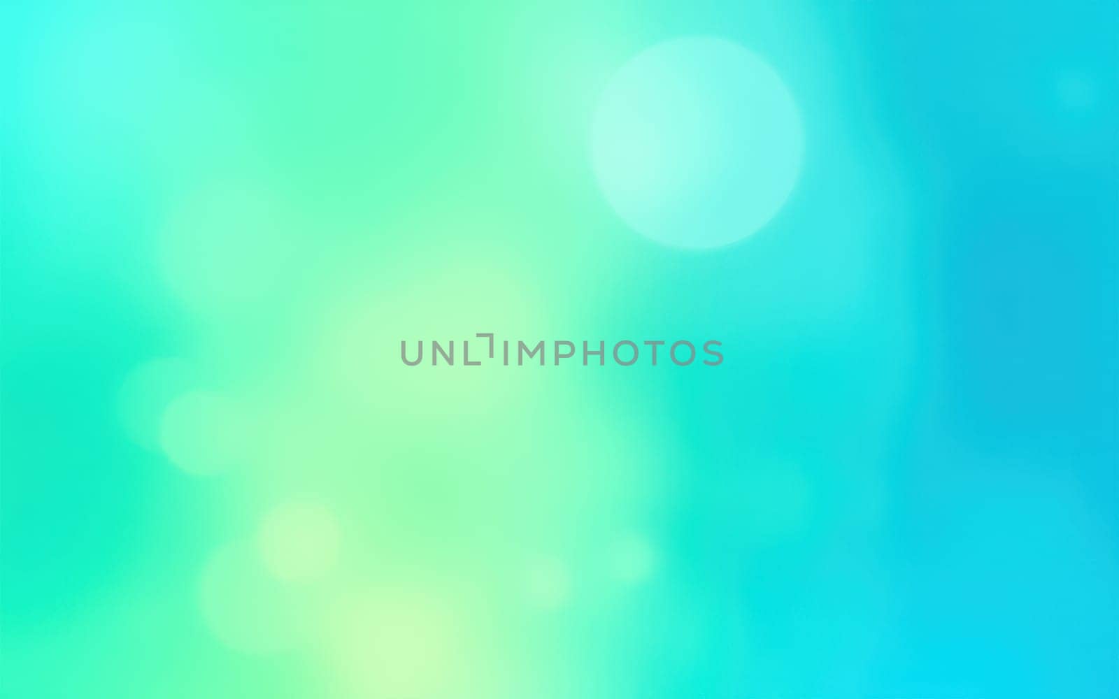 Blurred gradient background showcases calming shades of blue and green, illuminated by soft light bokeh effects, creating a tranquil and peaceful ambiance.