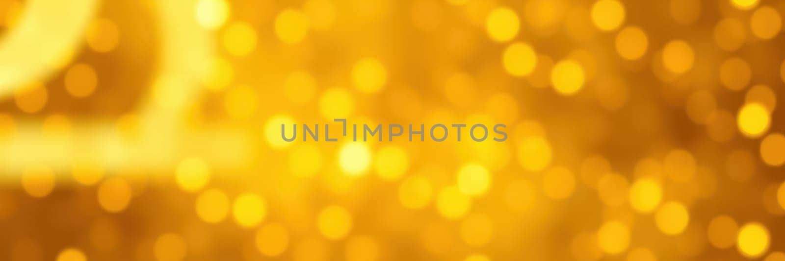 A beautiful display of shining golden bokeh lights fills the atmosphere, creating a warm and inviting ambiance ideal for evening celebrations and joyful gatherings.