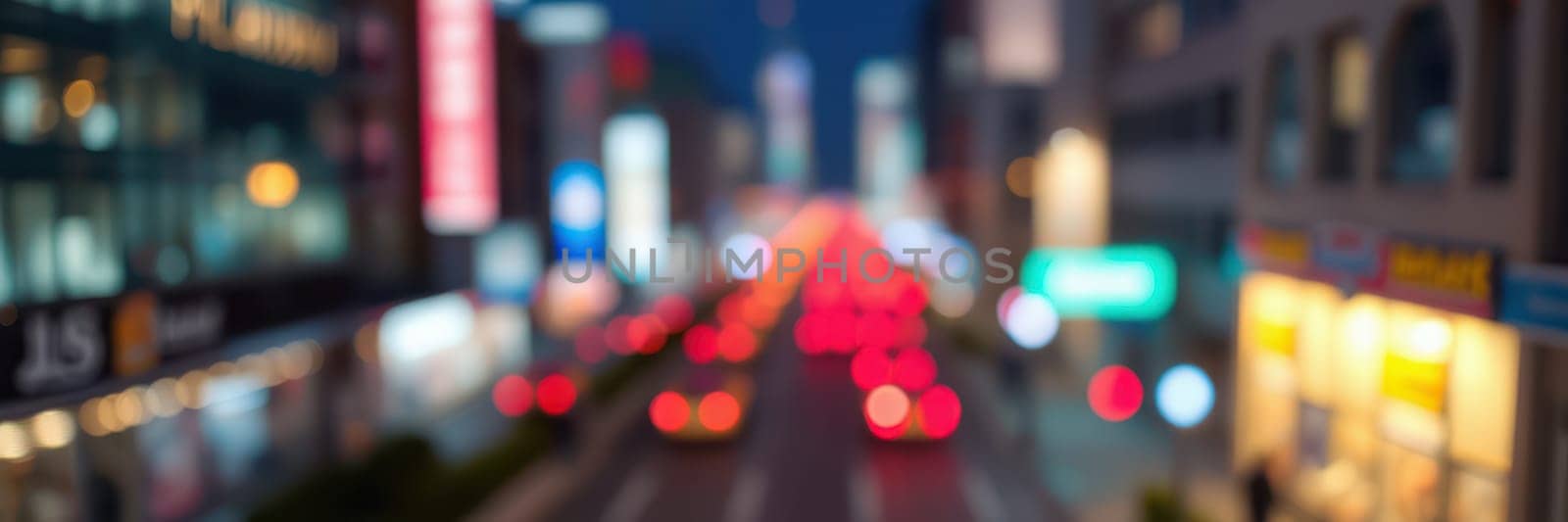 Bright city lights illuminate a busy street as vehicles move in different directions during the evening. The lively atmosphere captures the essence of urban nightlife.