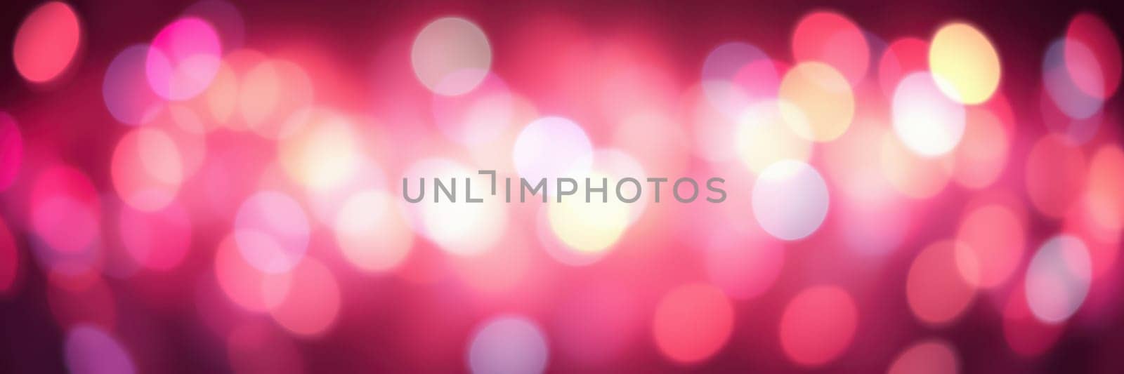 A multitude of colorful bokeh lights illuminates the atmosphere, creating a festive and joyful ambiance perfect for celebrations or events during the evening.