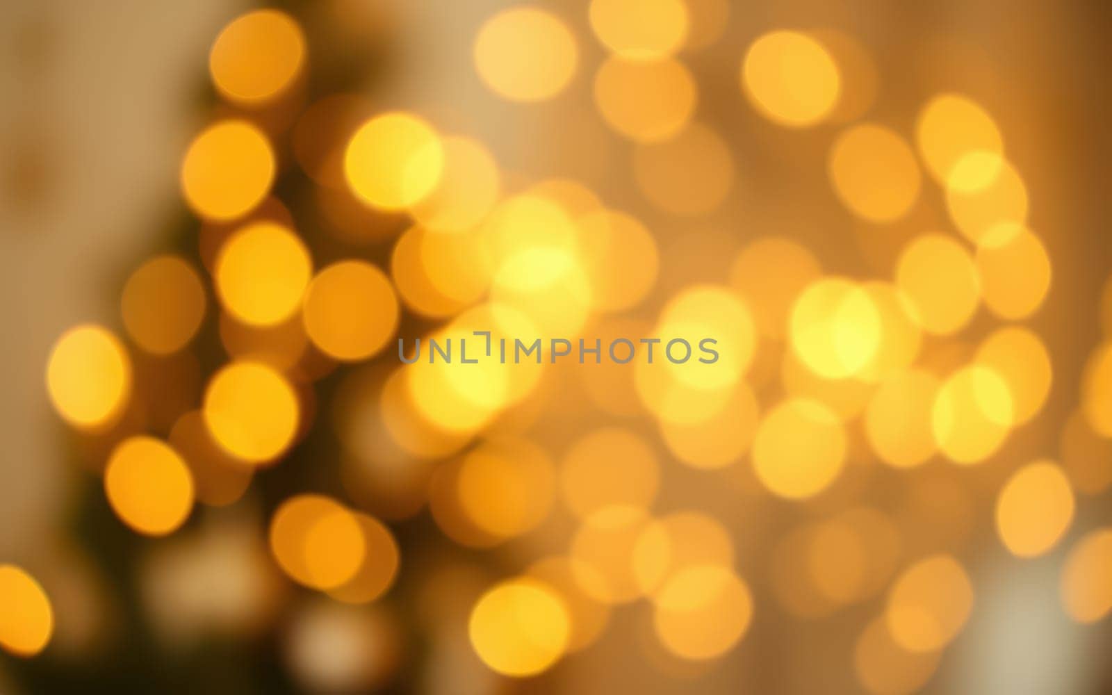 Soft, blurred golden lights illuminate a cozy space, enhancing the festive spirit of the holiday season. The vibrant colors evoke warmth and joy, inviting tranquility.