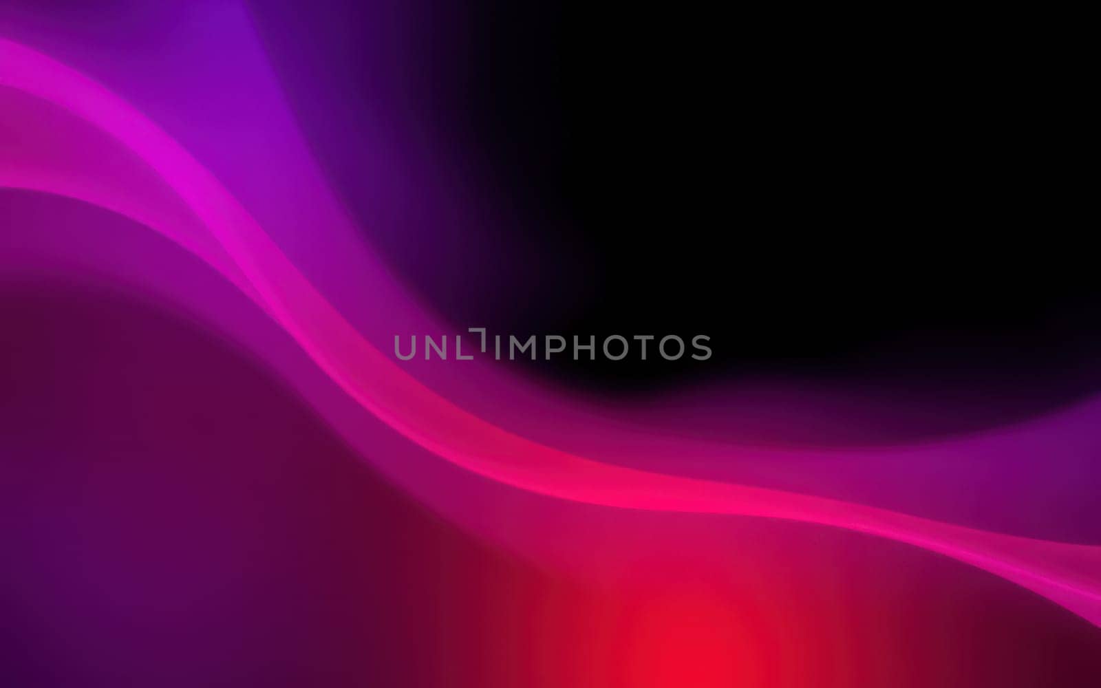 Vibrant waves of color flow across a dark background, showcasing gradients of purple and red. The smooth curves create a dynamic visual effect, evoking energy and movement.