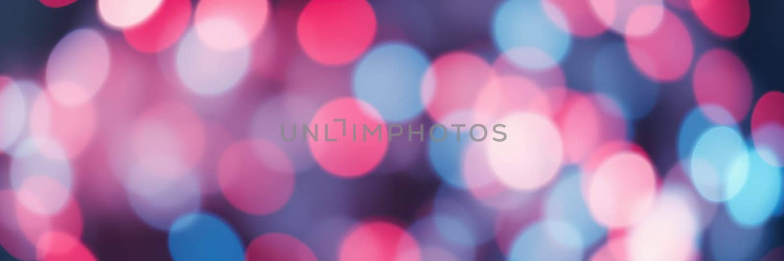 Vibrant bokeh lights in shades of red and blue fill the background, creating a dynamic and festive ambiance perfect for celebrations or nighttime events.