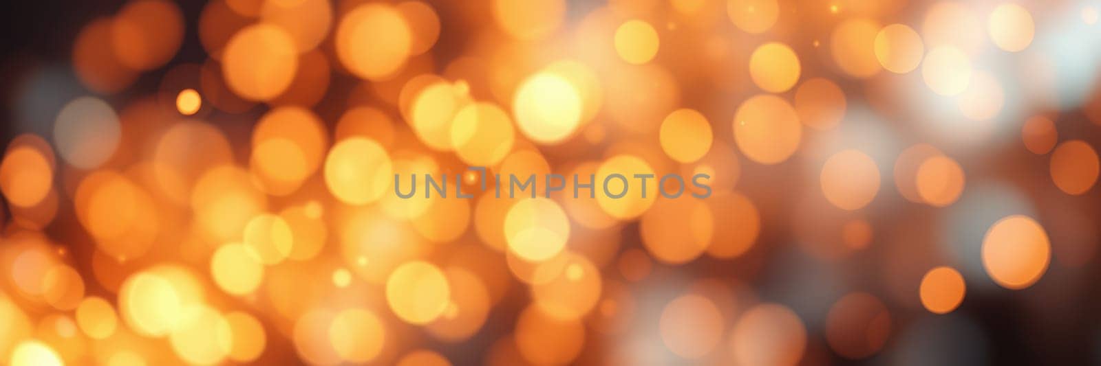 Soft glowing lights form a captivating bokeh effect, creating a warm atmosphere during an evening gathering. The vibrant colors enhance the mood and setting of the event.